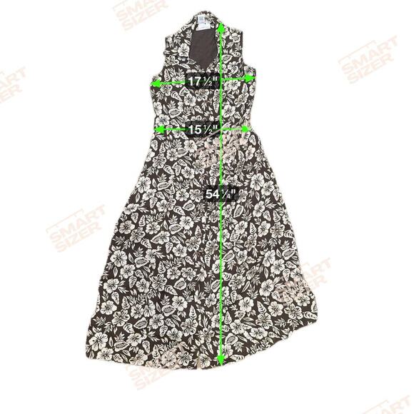 VTG Size 8 Coldwater Creek Brown Collared 90s Style Dress - Picture 3 of 3